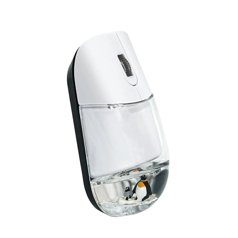 Frutiger Aero Aqua Liquid Mouse Cute Floating Aquarium Animal 2.4G+Bluetooth Wireless Optical Ocean Doll Mice For Laptop Desktop