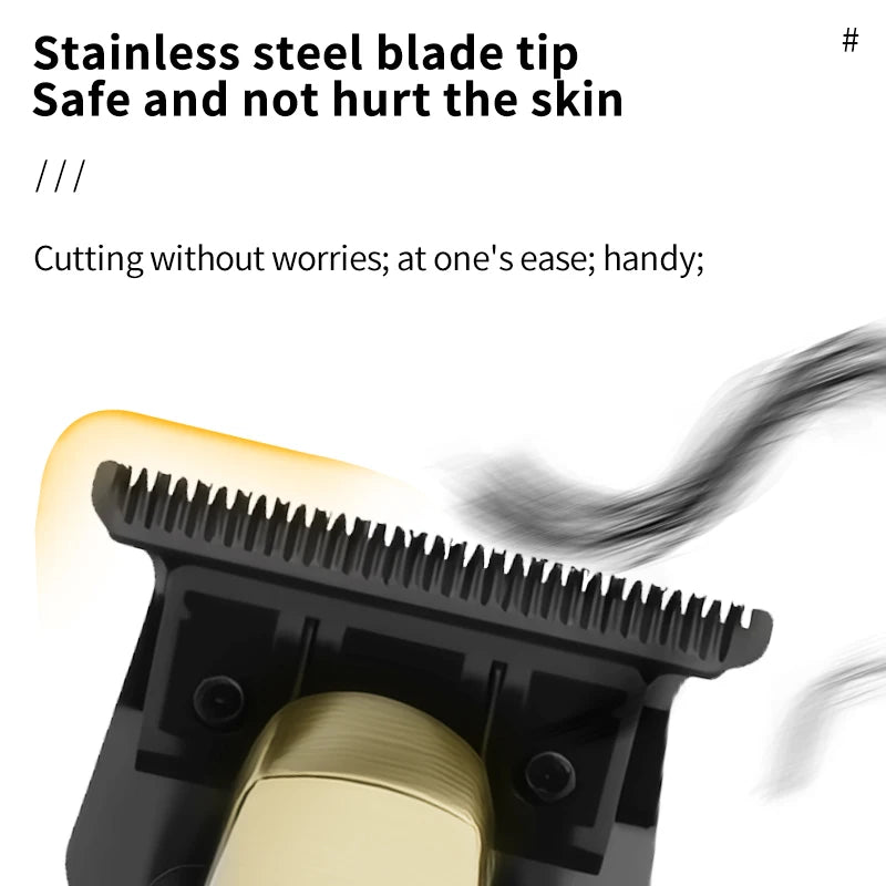 Kemei 2293 Electric Hair Clippers Men Professional Barber Hair Cutting Machine Wireless Carving Clipper Alloy Body Hair Trimmer