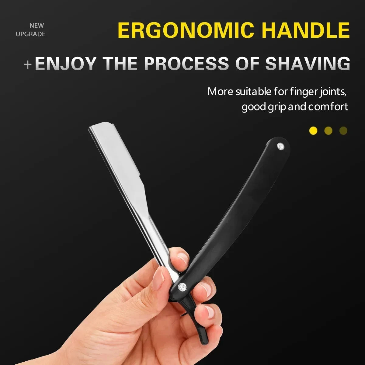 Manual Shaver for Men Barbershop Razor Stainless Steel Shank Is Easy To Use Safety Razor 1Pcs Shaving Razor with 10pcs Blades