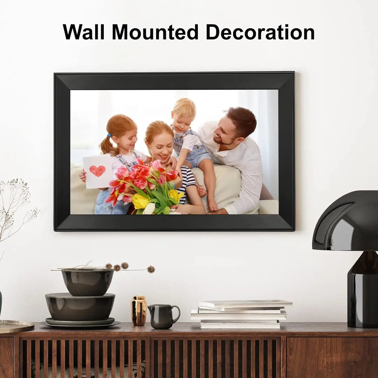 15.6 inch built in 32GB WiFi Large touch ips digital photo frame 1920*1080 Digital Frame via Uhale app