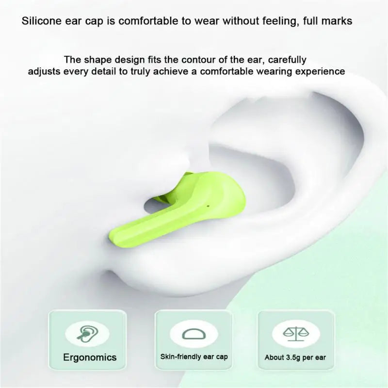 RYRA TWS Bluetooth 5.1 Earphones With Charging Box Wireless Headphone Stereo Sports Transparent Digital Display Earbuds Headsets