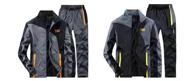 Hoodies & Sweatshirts Tracksuit Men Sets Spring Autumn Gym Jogging Running Sports Suits Jacket + Sweatpants Men Brand Clothing