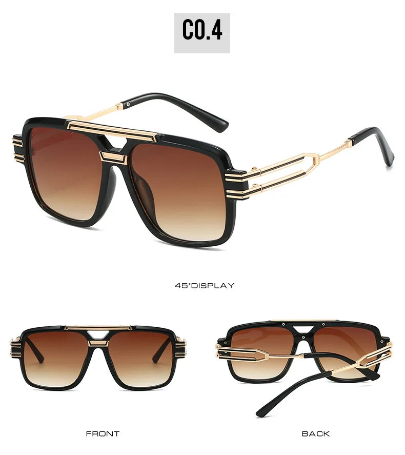 Square Sunglasses for Men Women Luxury Vintage Fashion Transparent Lens Sun Glasses Gafas De Sol Hombre Lunette Soleil Femme