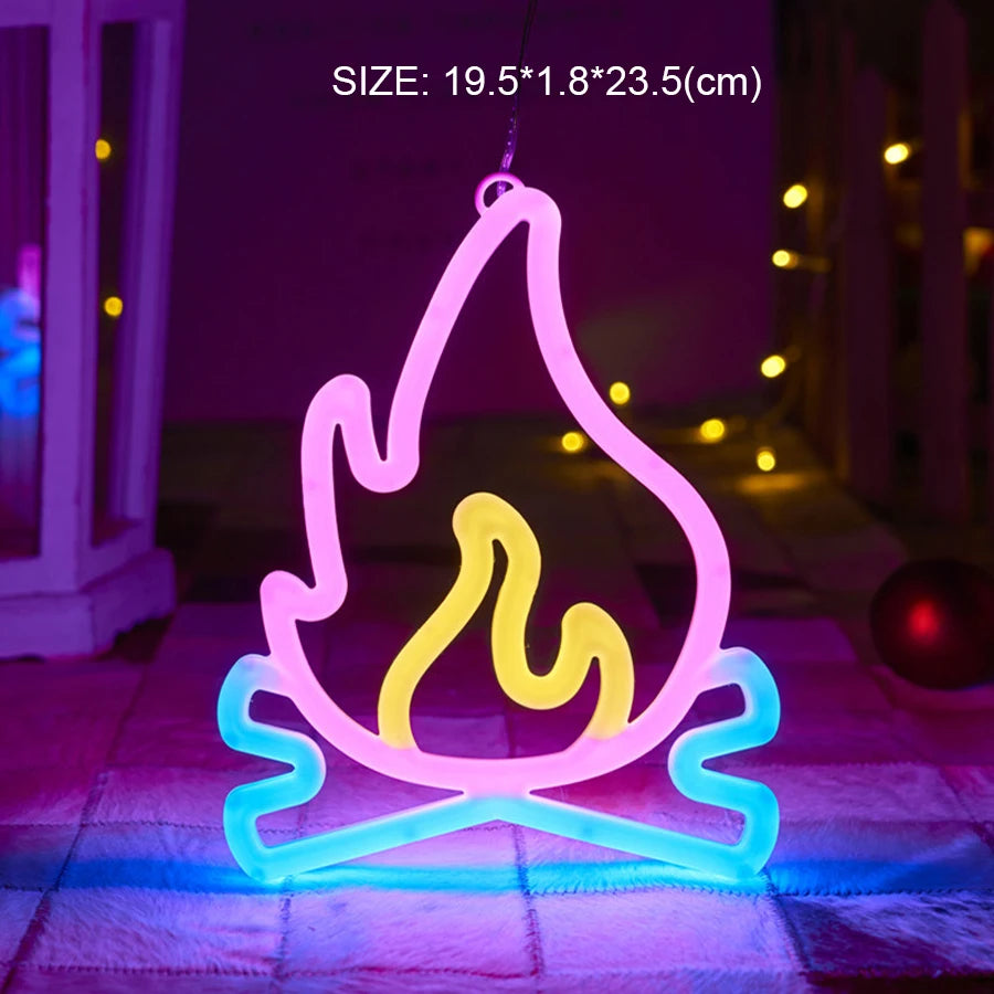 LED shaped lamp, double-sided neon light, letter light string, proposal and confession decoration light, night light
