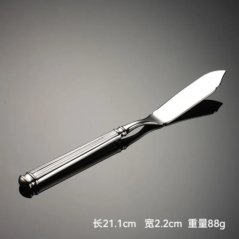 High Value 420 Stainless Steel Roman Cutlery Set Public Spoon Fork Knives Silverware Western Hotel Table Decoration Luxury Gift