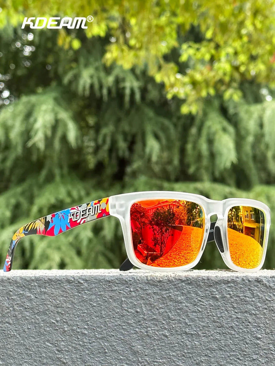 KDEAM Sleek Square Style Suits For Women And Men Fishing Sunglasses Polarized Vibrant Colors Three Dimensional Sunglass