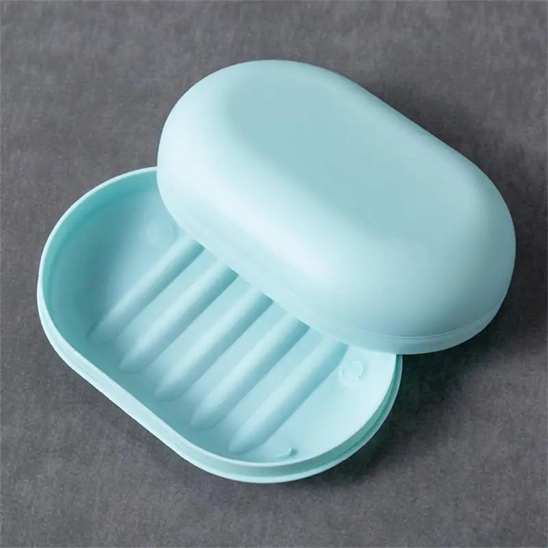 Portable Soap Box Leak Proof Soap Case Dishes Soap Box Drain Soap Holder Easy To Carry Bathroom Storage Sealed Box