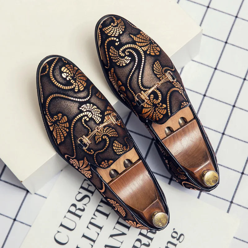 Italian Leather Shoes Men Dress Loafers Brand Business Formal Shoe Slip on Mocassins Barber Wedding Party Shoe Sapato Social