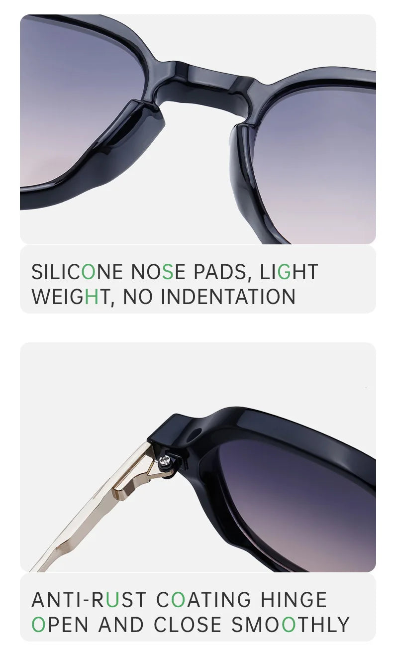 Retro Style Rectangular Frame Sunglasses Luxurious Outdoor Street Photography Sunscreen Glasses Fishing Driving