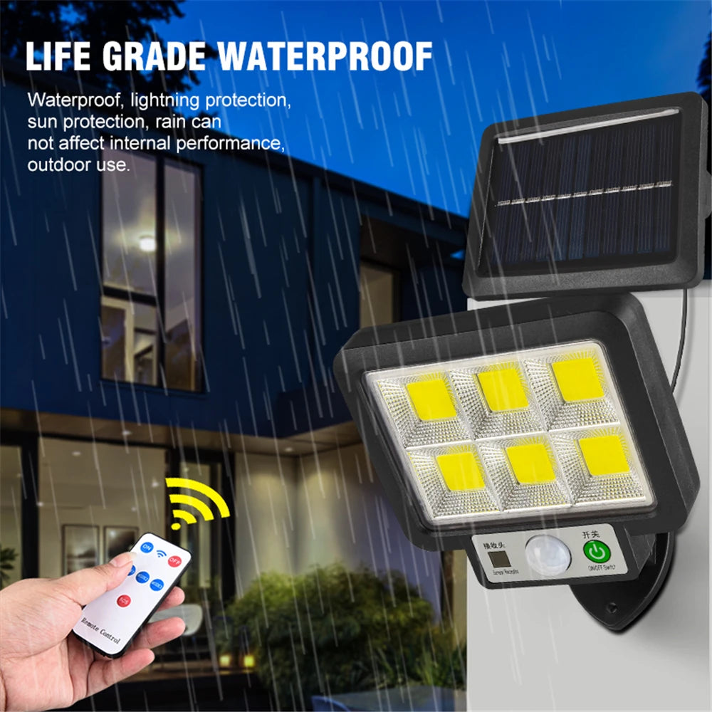 Outdoor Waterproof Emergency Street Garden Security Decor Lamp LED Solar Split Wall Lamp Motion Sensor Sunlight Light 3 Mode