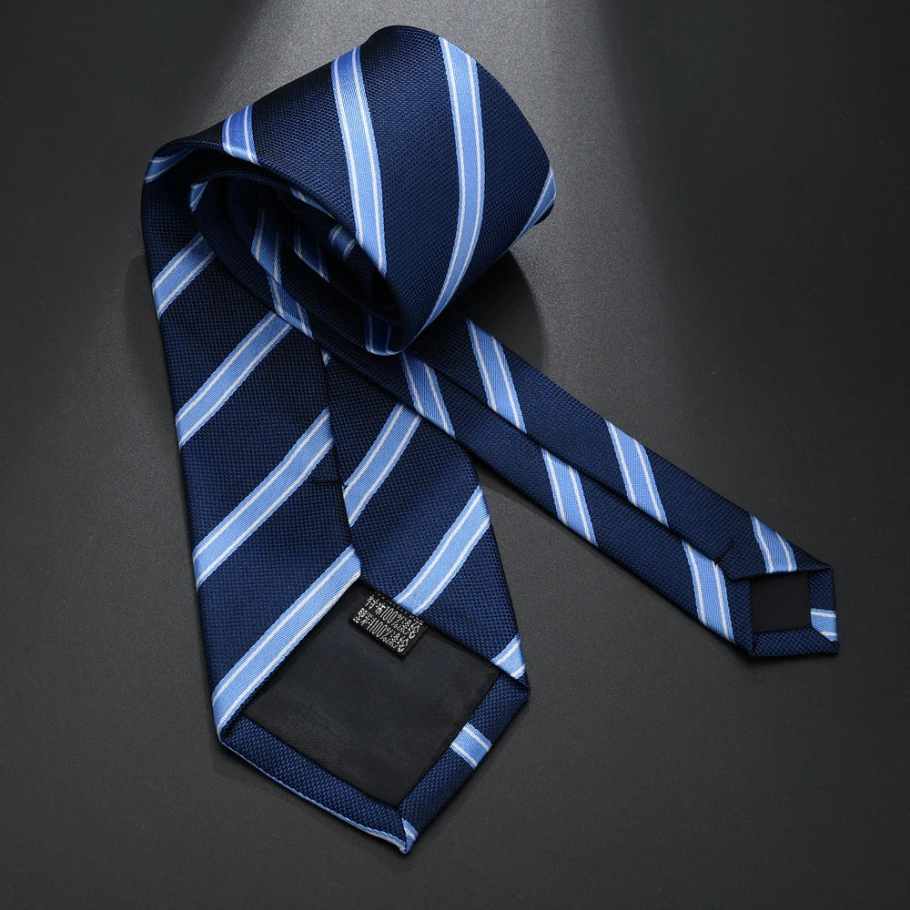 Tie for Men Slim Solid Color Shirt Necktie Polyester Narrow Cravat Royal Blue Black Red Stripe Party Formal Fashion Gift