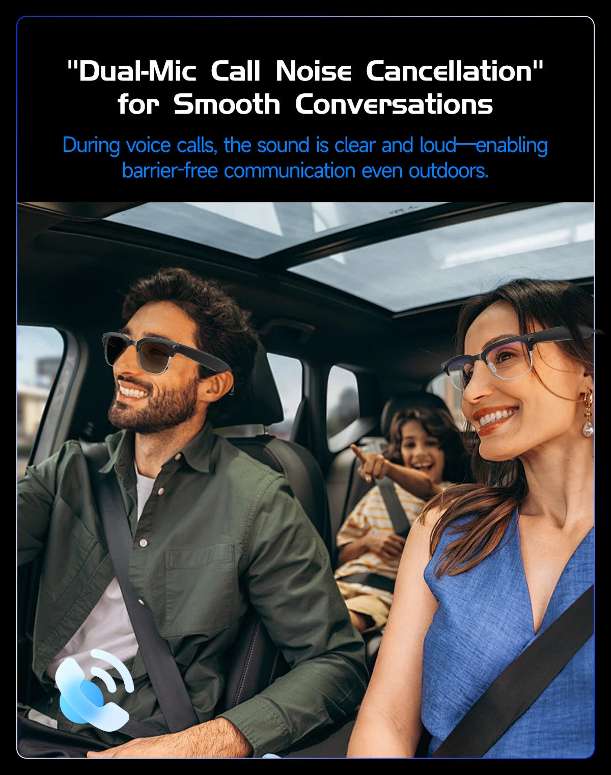 AI Smart Translation Smart Glasses 8 Million HD Camera Optical Image Stabilization Dual Microphone Noise Reduction Smart Glasses