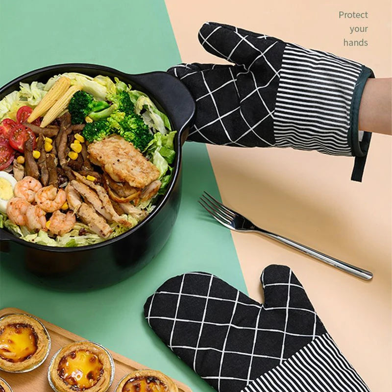 GIANXI Household Microwave Mitts Anti-scald Heat Resistant Insulation Oven Gloves Barbecue Stove Oven Mitts Kitchen Utensil