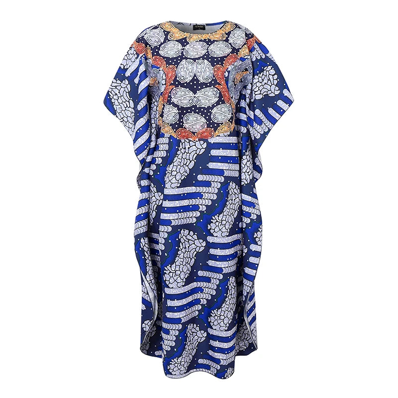 Plus Size 5XL VONDA Women Maxi Dress Bohemian Printed Long Vestidos Summer Half Bat Sleeve Casual Loose Robe Vintage Sundress