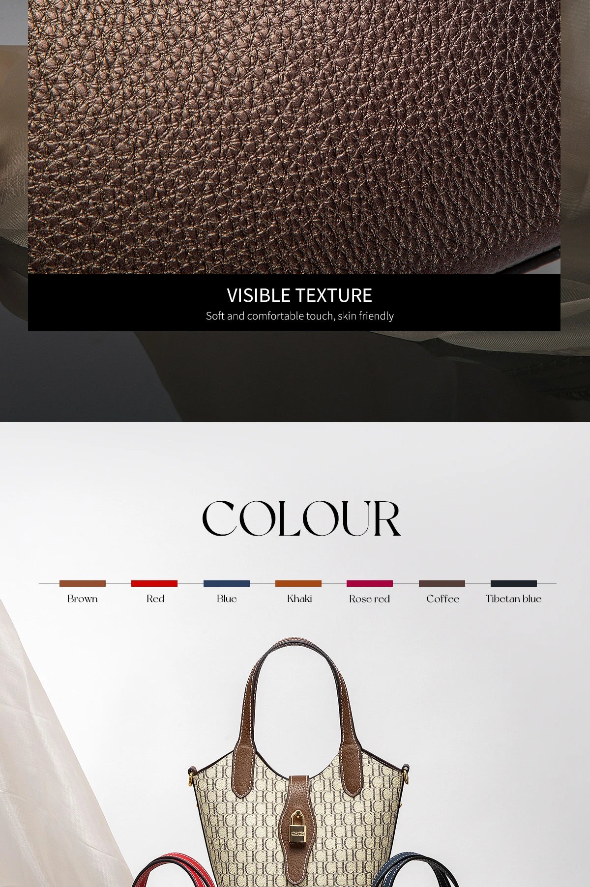 CHCH Women's Handbag Autumn New Collection Simple Women's Vegetable Basket Handbag