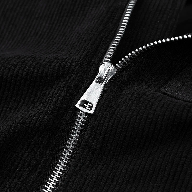 Men's Baseball Suit Spring and Autumn Fashion Loose Corduroy Trendy High Street Stand up Collar Coat Men Versatile Flying Jacket