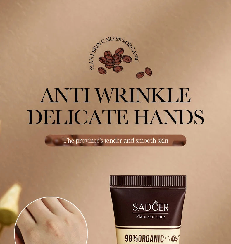 1/2/3/5pcs SADOER Coffee Hand Cream Sets Moisturizing Nourishing Whitening Hydrating Hands Skin Care Products