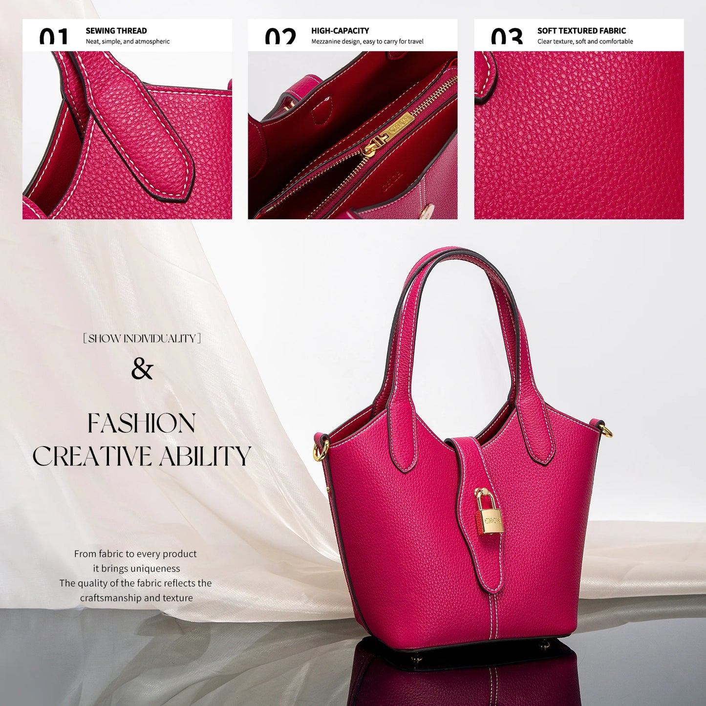 CHCH Women's Handbag Autumn New Collection Simple Women's Vegetable Basket Handbag