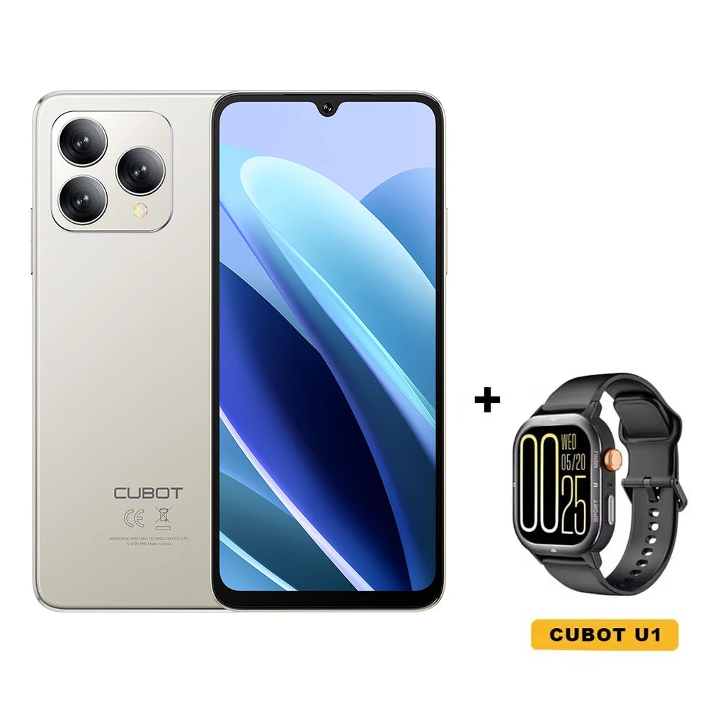 Cubot Smartphone Android 15 A40, 12GB RAM+256GB ROM, 6.88-Inch 120Hz Screen,Octa-core, 48MP Camera, 5100mAh Battery,NFC,Face ID