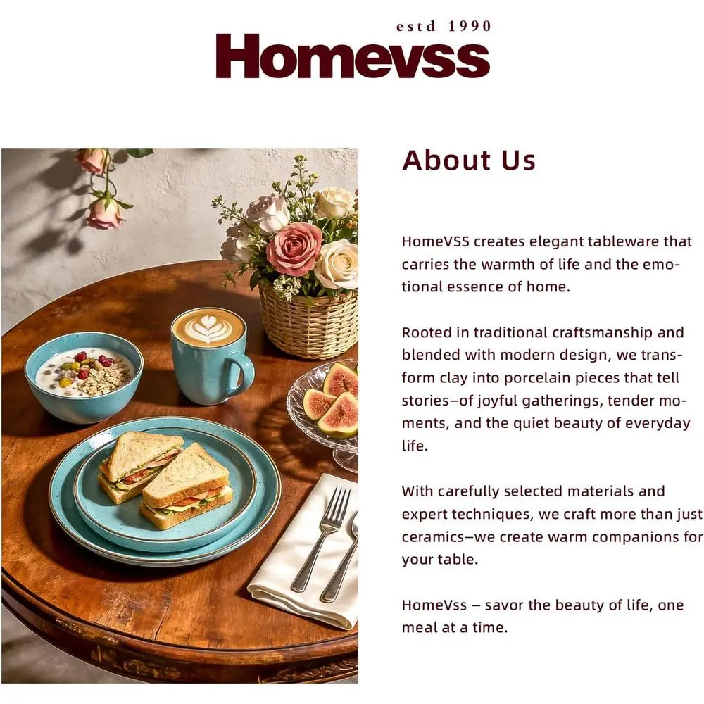 20-Piece Euro-Nordic Dinnerware Set in Shiny Turquoise with Speckled Glaze
