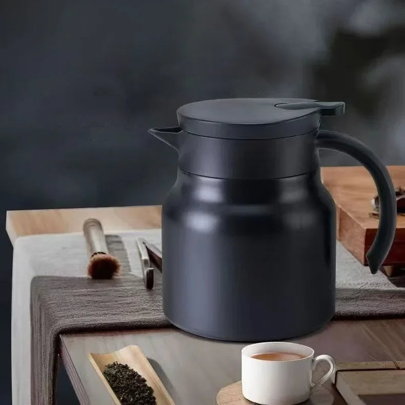 800ml Stewing Teapot Stainless Steel Leak-Proof Thermal Insulation Teapot with Detachable Tea Filter Milk Coffee Thermos Jugs