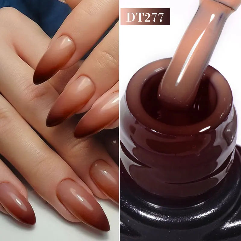 MEET ACROSS 7ml Thermal Gel Nail Polish Manicure 3 Layers Temperature Changing UV Gel Semi Permanent Soak Off Varnish Nail Art