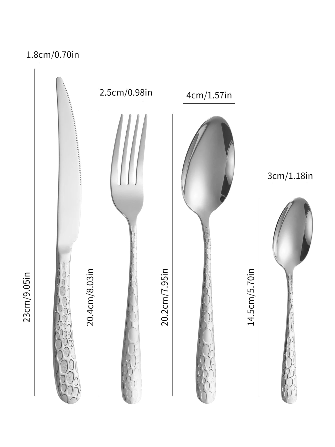4/6/16/24pcs Silver stainless steel tableware with steak knife dinner fork soup spoon tea spoon delicate household tableware