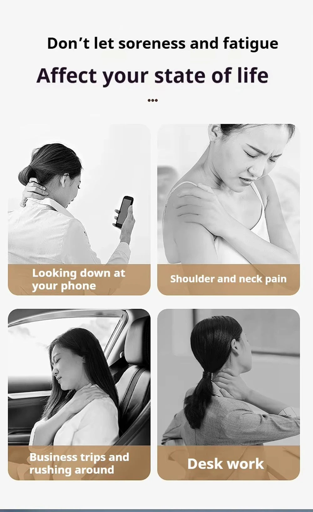 Neck Shoulder Massager Kneading Shiatsu Massager Shawl Kneading Spine Back Muscle Relaxer Trapezius Neck and Shoulder Massage