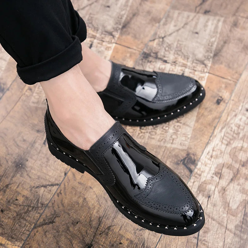 Size 38-48 Classic Men Loafers Men Casual Comfortable Fashionable Small Leather Shoes European American Elegant Brand Shoes