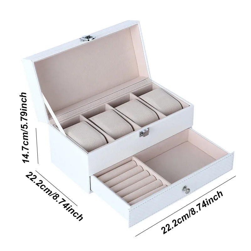 DELESYS Multi-Purpose Storage Box Glasses Women's Jewelry Box Fashion Jewelry Organizer Watch Storage Case Watch Box