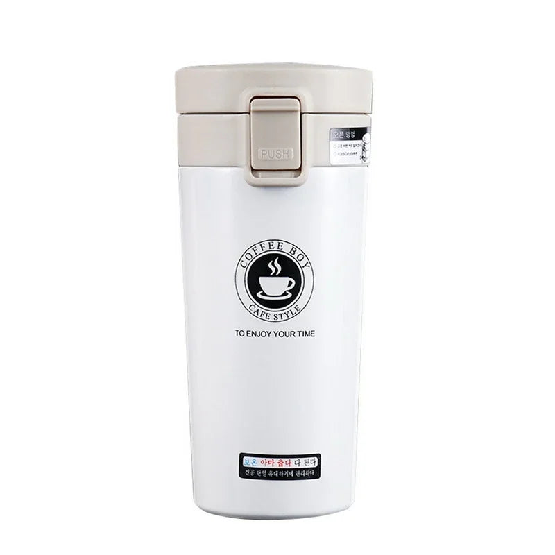 380ml Double 304 Stainless Steel Coffee Mug Leak-Proof Thermos Mug Travel Thermal Cup Water Bottle Thermos Cup