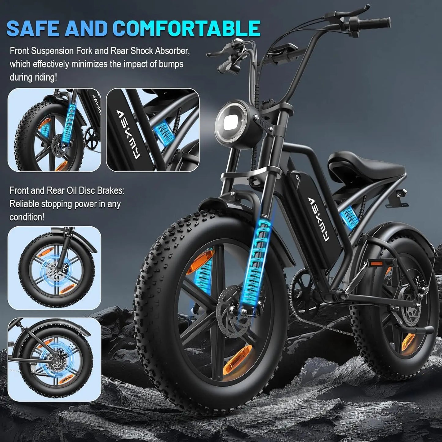Electric Bike for Adults and Teens with 500W/750W/1500W Peak Motor, 14"/20"/26" E Bike with 48V Removable Battery,, Customized