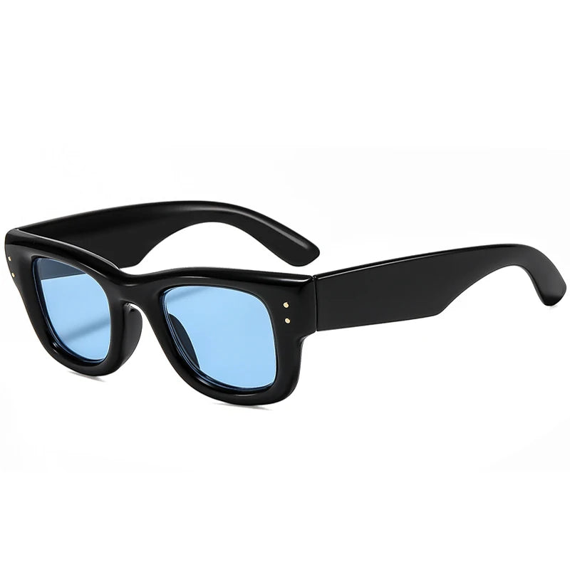 Fashion Vintage Square Rice Nail Women's Sunglasses Classic Punk Men Sunglass Outdoor Driving Travel Eyewear Female UV400 Lentes
