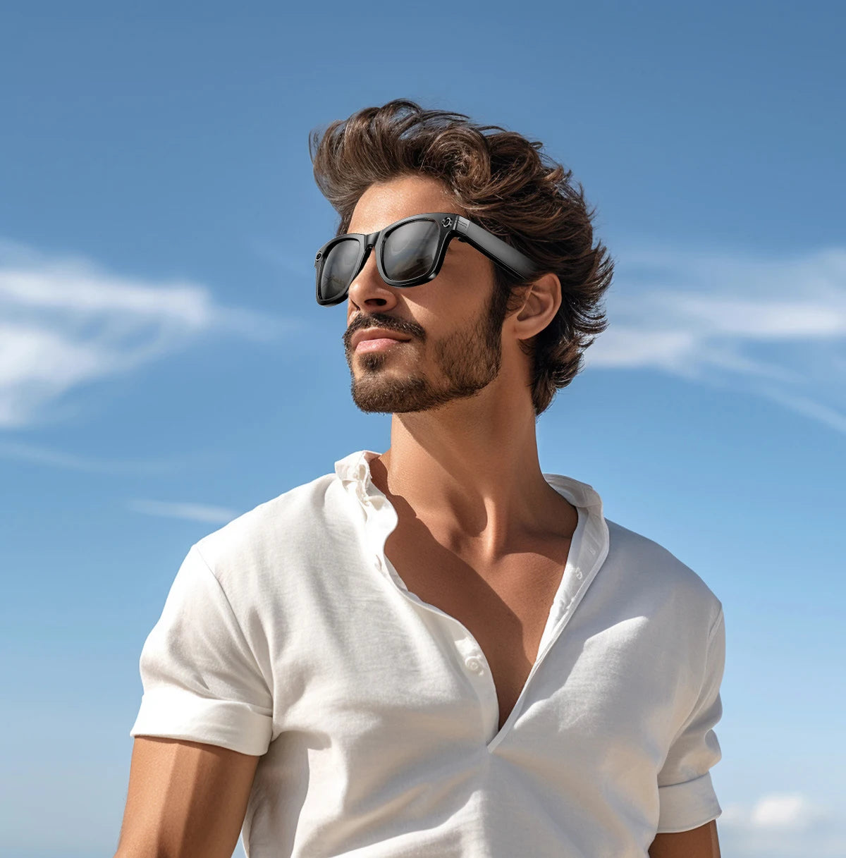 2025 New Upgrade smart glasees With Camera Video Recording AI Photo Recognition Bluetooth Call Translation Voice Sunglasses Man