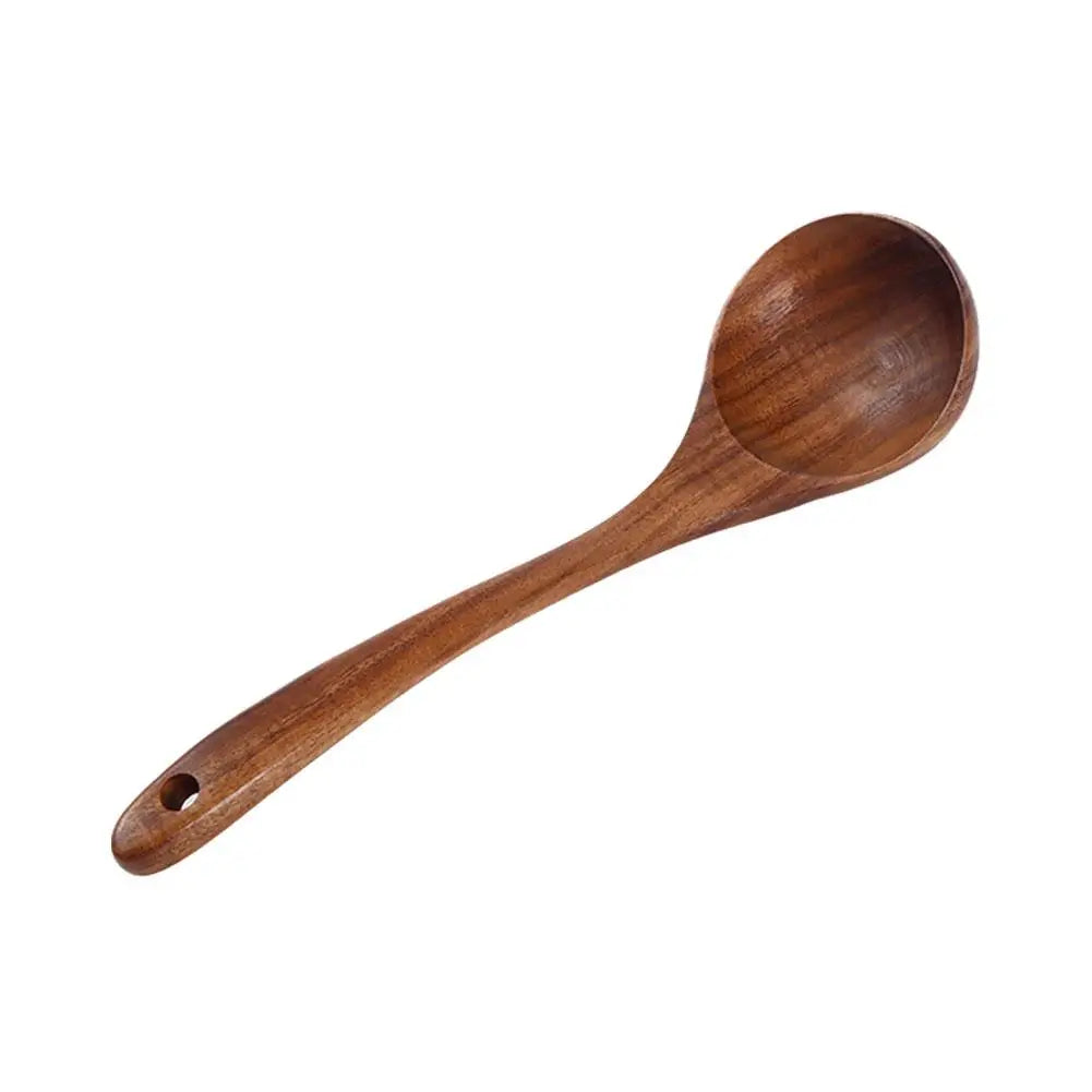 Wooden Spoons for Cooking, Acacia Wood Cooking Utensils Set Wooden Kitchen Tools Spoon Rest Nonstick Cookware Kit Safe