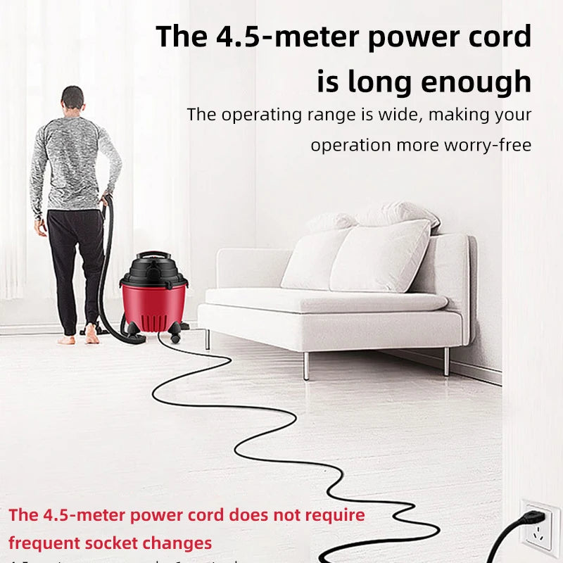 Multifunctional Vacuum Cleaner With Dust Collection Function Suitable for Home Garage Workshop Industrial Dry Wet Cleaning