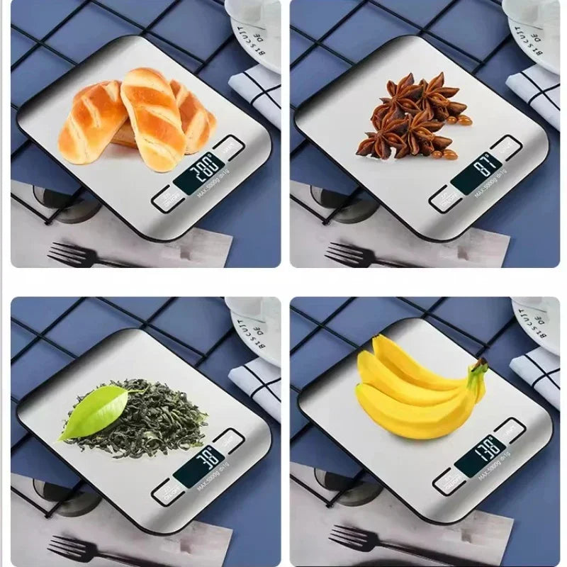 Stainless Steel 10kg 5kg/1g Electronic Digital Kitchen Scale LED Display Panel Scales Home Jewelry Food Snacks Weighing Tools