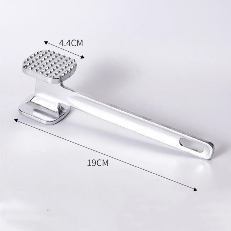 Stainless Steel Double-Sided Square Meat Tenderizer Hammer Food-Safe Kitchen Tool for Pork Chops Meat Tenderizing Appliance