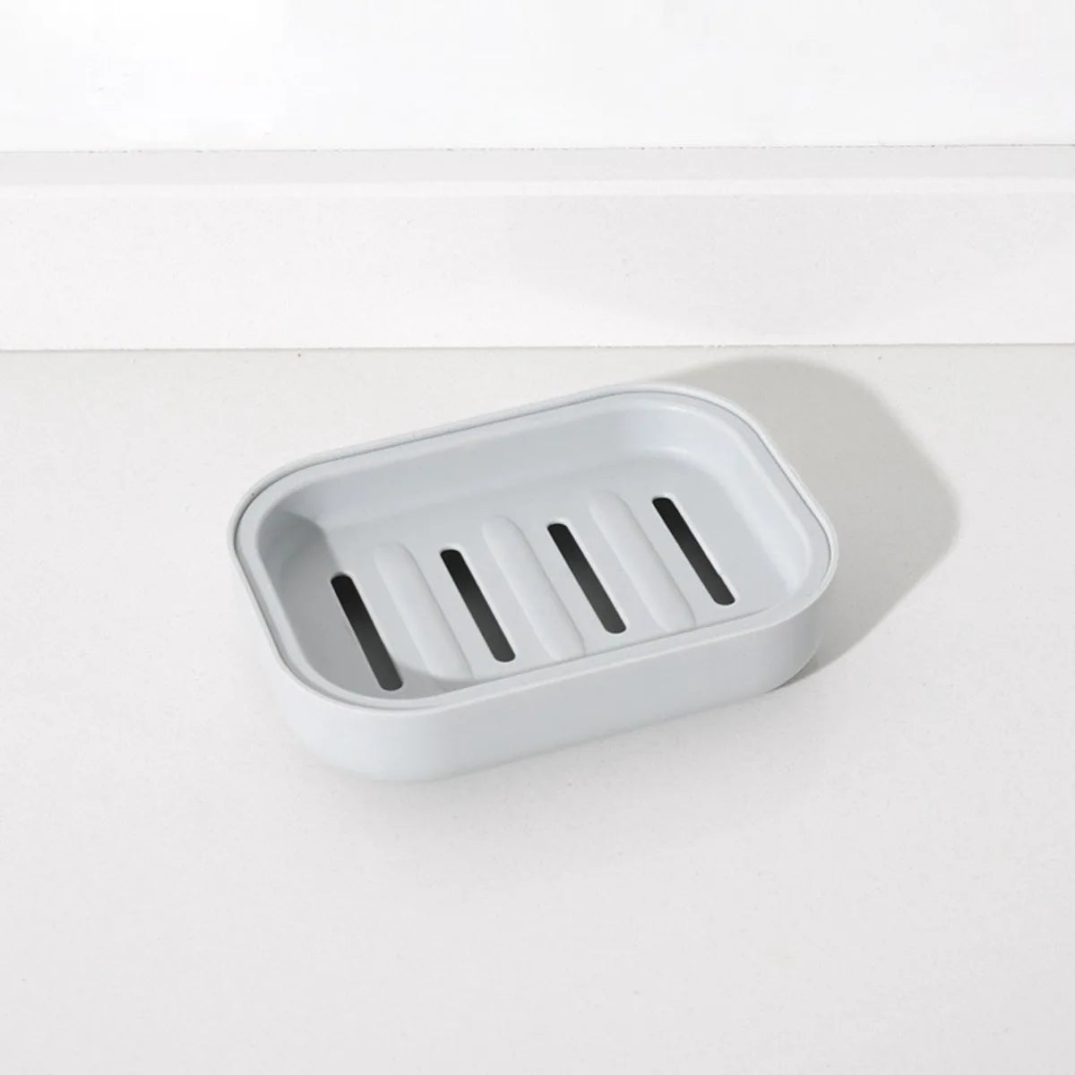 Double Layer Square Soap Dish with Cover Plastic Drain Toilet Soap Box Household Bathroom Travel Portable Creative Storage Box