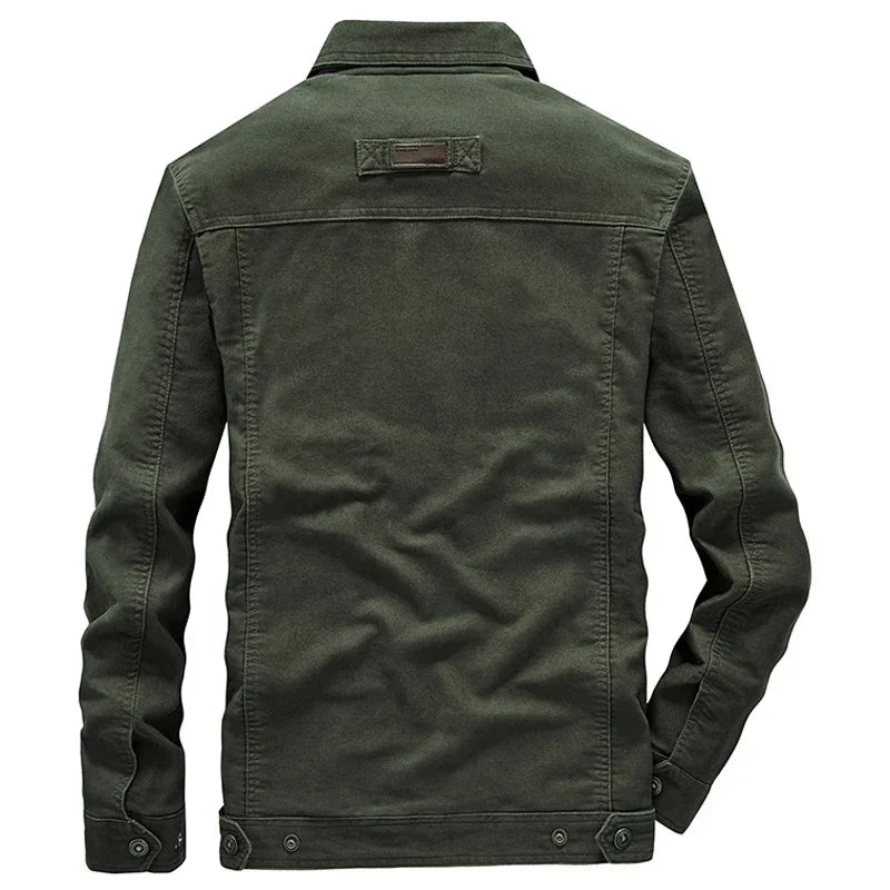 Men's Lightweight Cotton Military Jackets Spring Autumn Casual Multi-pocket Army Pilot Cargo Flight Bomber Jacket Men Clothing