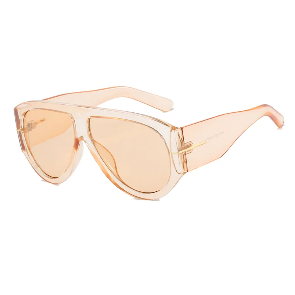 2025 Oversized Pilot Sunglasses for Women Men UV Protection Stylish Eyewear Thick Frame Unique Luxury Designer Sun Glasses Shade