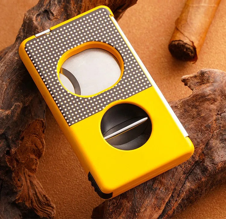 Professional V-Cut Cigar Cutter, Zinc Alloy Guillotine with Stainless Steel Blade for Cigars, Heavy Duty Christmas Gift for Men