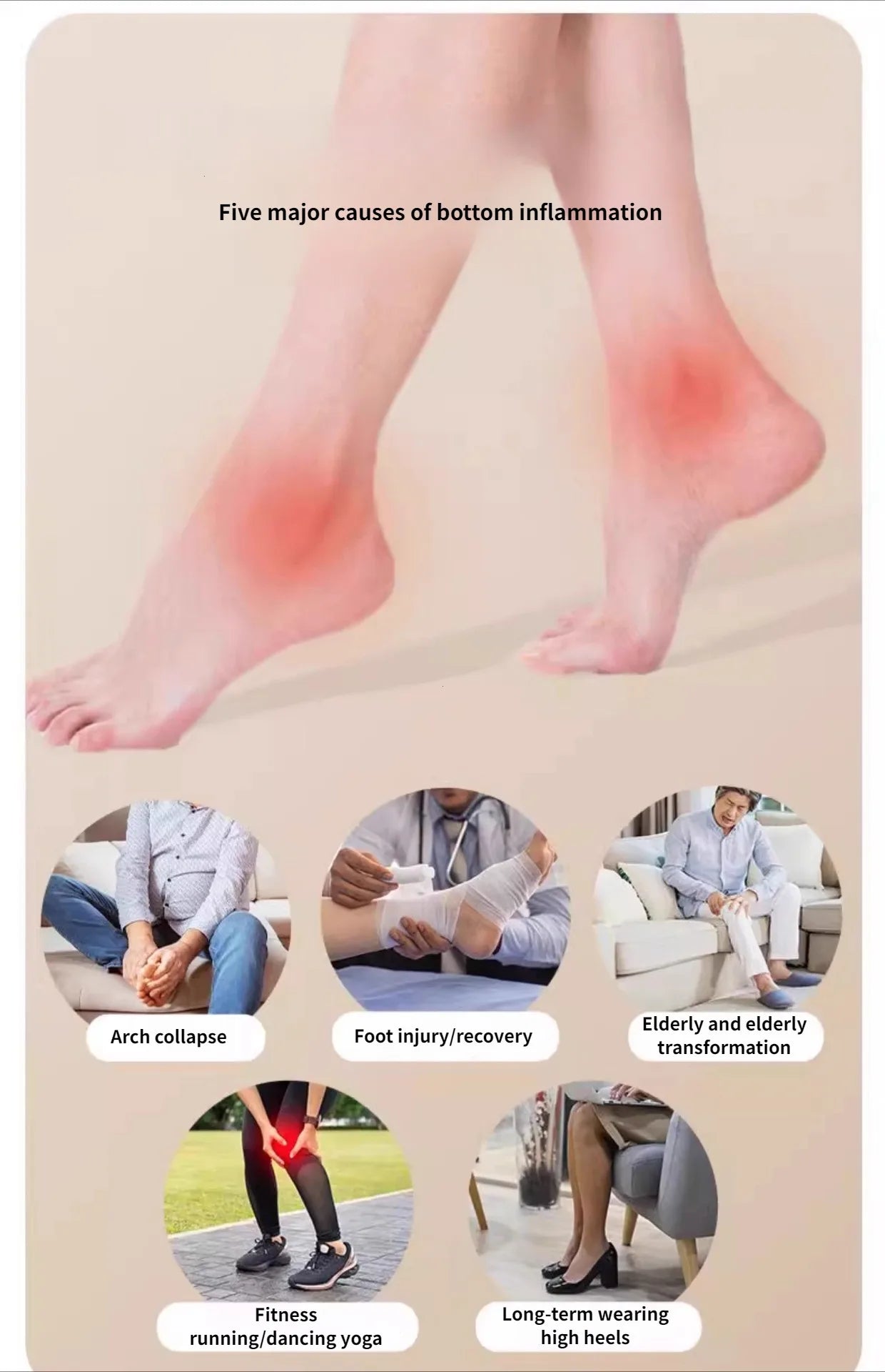 Foot Roller Massager Yoga Plantar Fascia Home Fitness Fingerpressure Board Deep Muscle Relaxation Massage Ergonomic