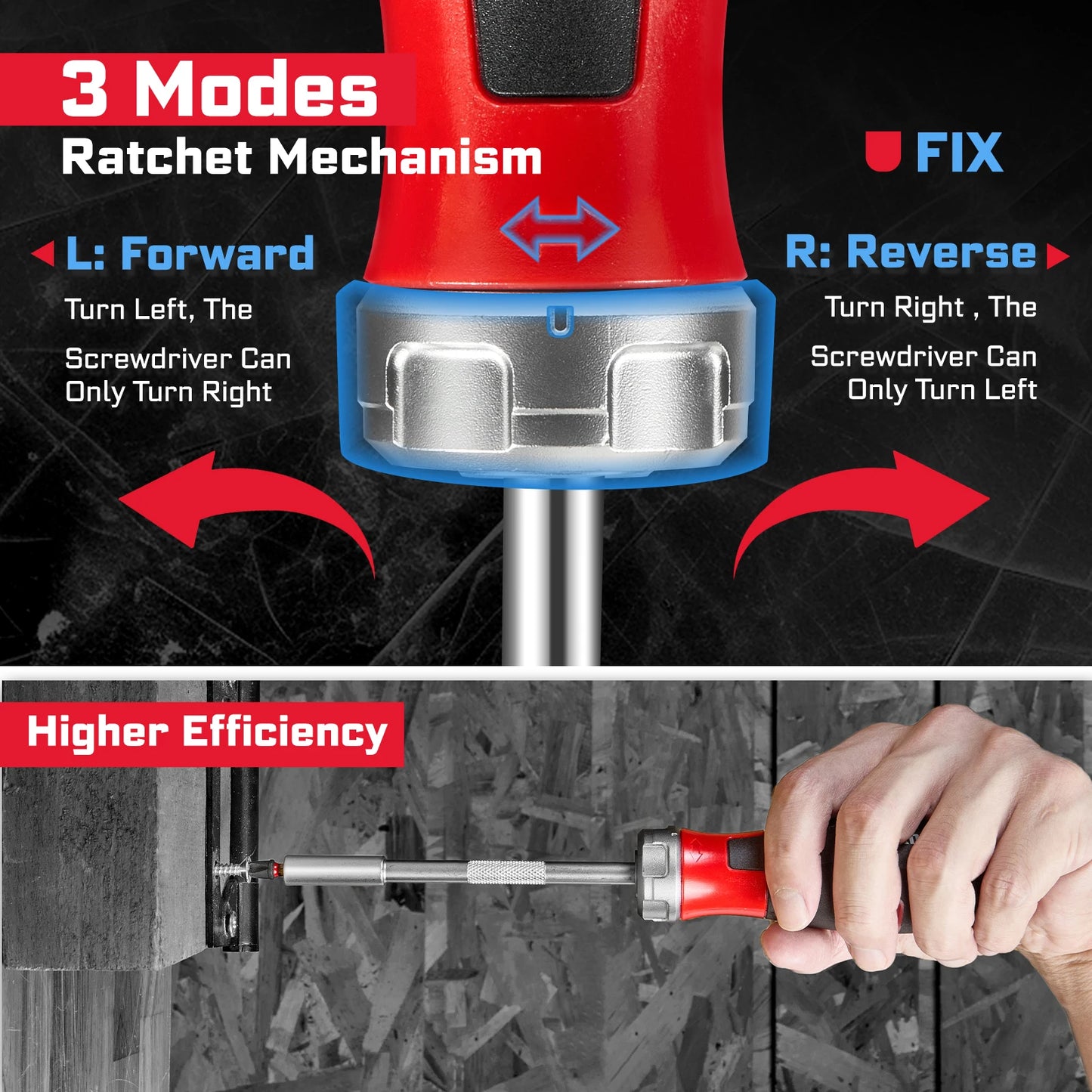 Geinxurn 42Pcs Tools Set Packaged with Rachet Screwdriver  Handle, s2  Screwdriver Bits and Hold Bit for Home Repairs DIY