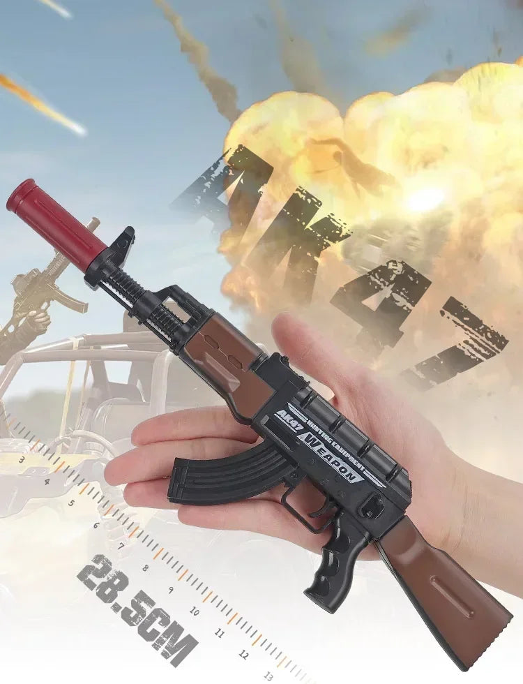Soft Bullet Mini AK47 M4A1 Launchable Toy Gun Rifle Shell Ejection Toy Gun Model Children's Christmas Gifts Adult Toys