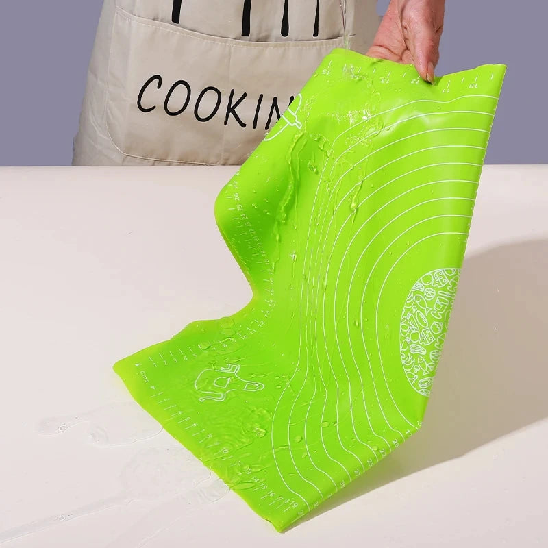 FAIS DU Reusable Non-Stick Silicone Baking Mat for Pastry Rolling with Measurements, Liner Heat Resistant Table Placemat Pad