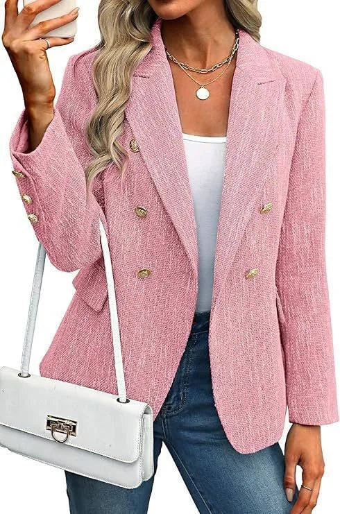 2026 Women's New Fashion Trend Temperament Basic Slim Slim Versatile Suit Solid Color Simple Office Commuter Suit Women's Suit