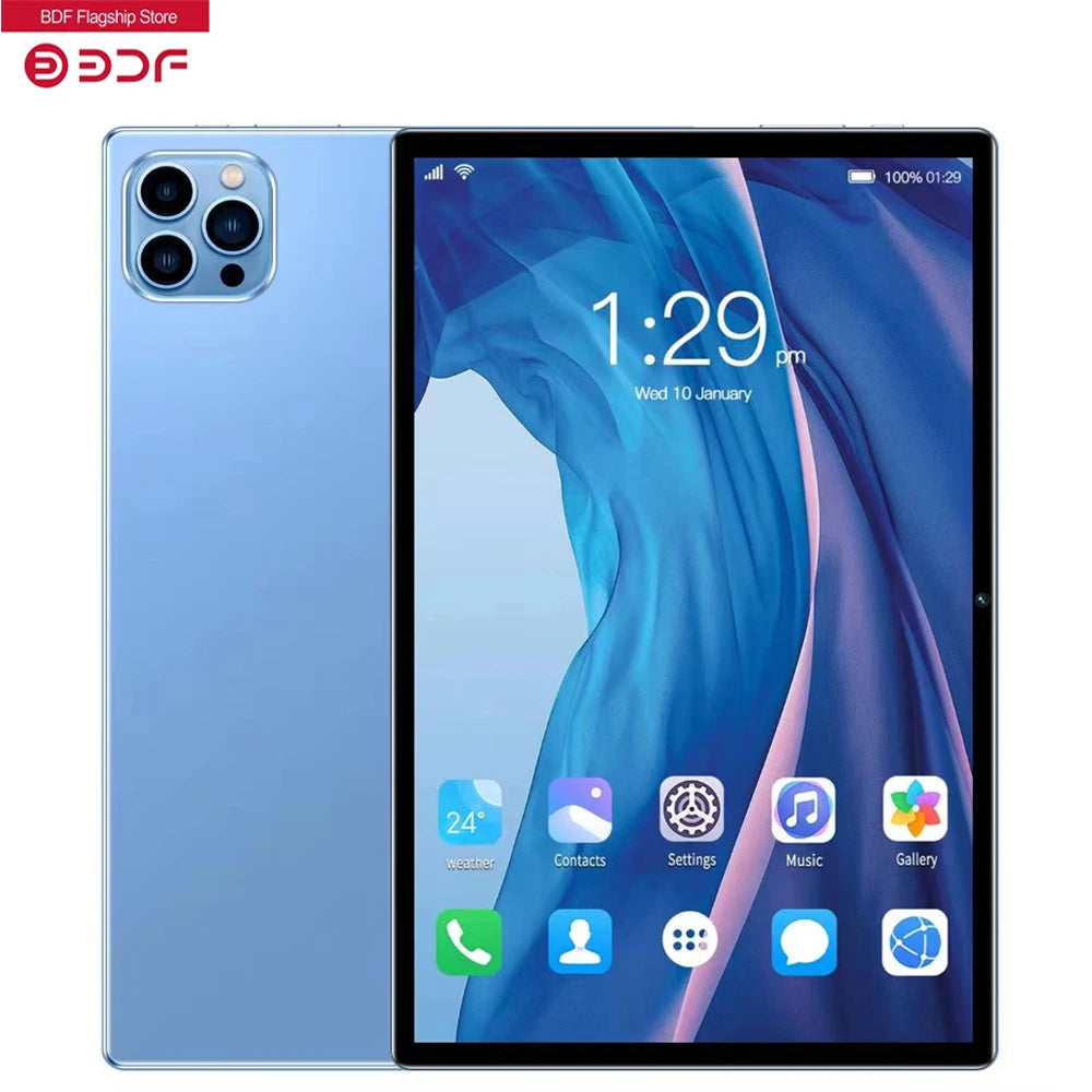 P37 10.1 Inch 8GB RAM 64GB ROM Android 13 Support 4G GSM Internet WiFi Internet BT Global Version Tablet PC