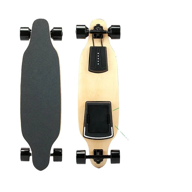 Electric Skateboard Fast Speed 40KM Kit with Removable Battery Pack & Flashlight 9 Ply Canadian Maple Skate Board Decks