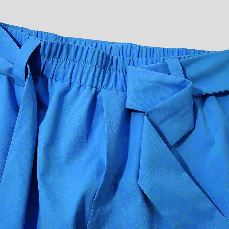 Spring Men Belt Baggy Pants Casual Streetwear Premium Quality Solid Color Oversized Joggers Fashion Harem Pants 2026 New S-3XL